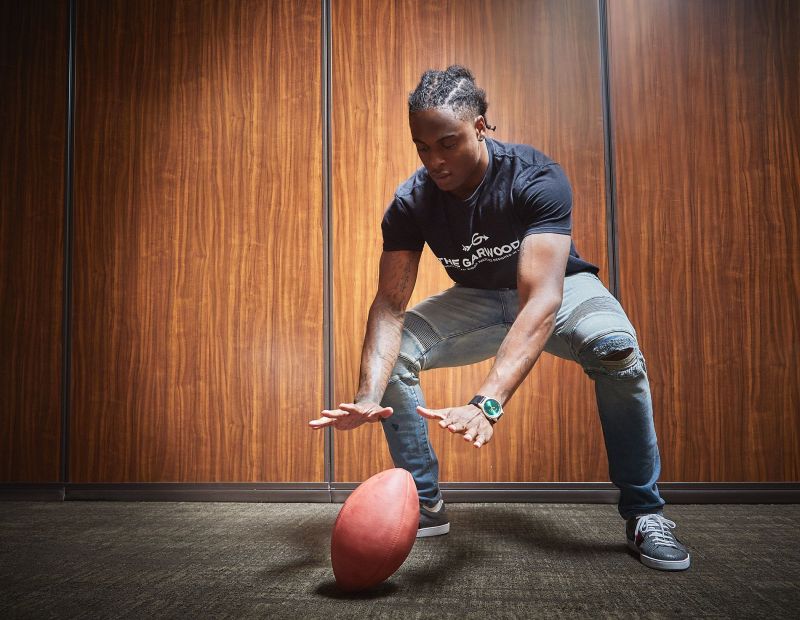 Devante Adams Portrait. American professional football receiver for the Los Angeles Rams
