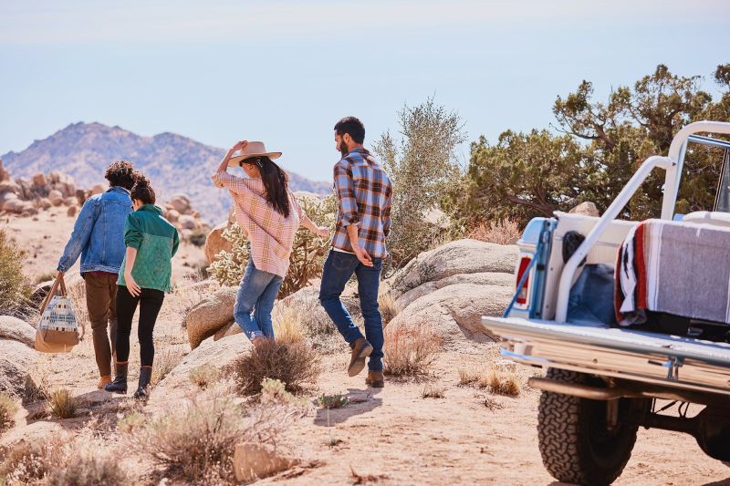 Vintage Ford Models with Ford Bronco commercial lifestyle photo shoot in the California Desert