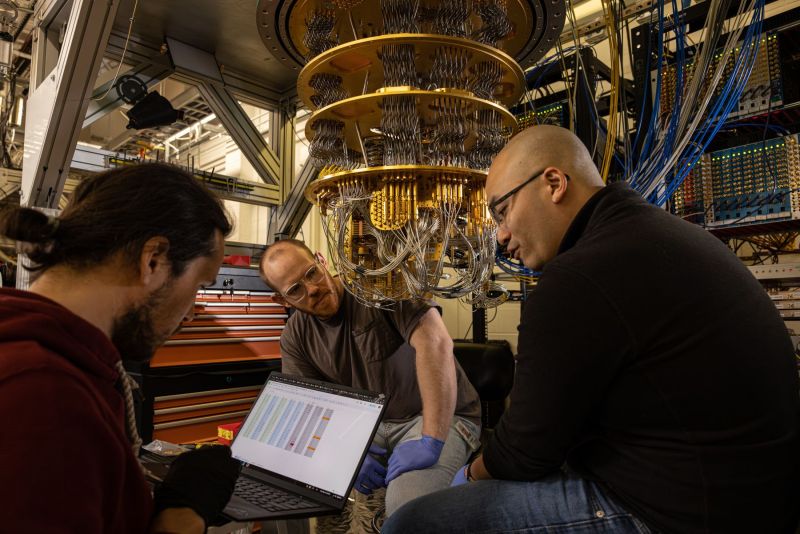 Google Quantum Computer Sycamore technicians