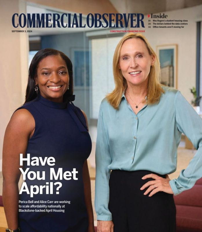 Commercial Observer Cover featuring April Housing