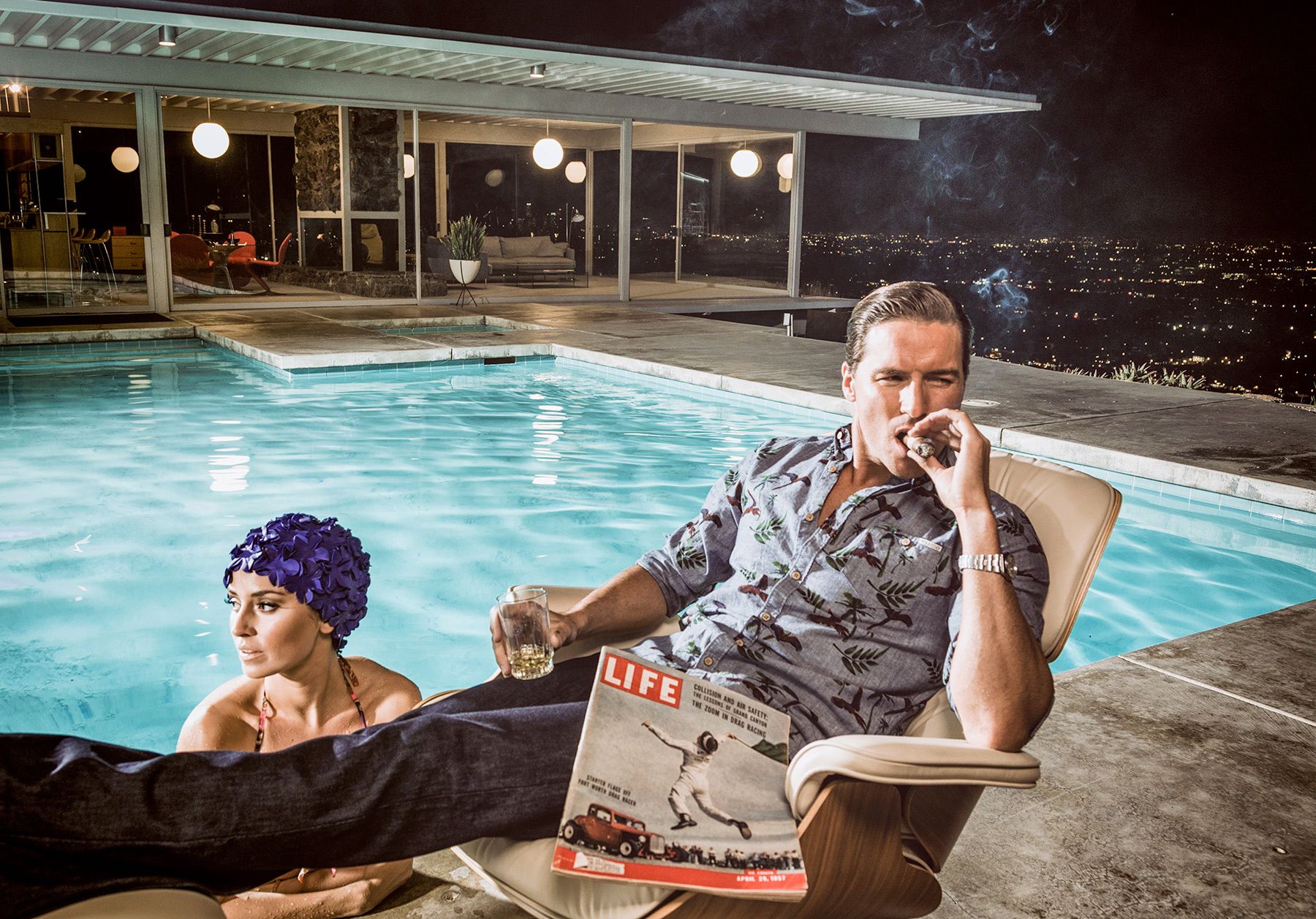 STAHL HOUSE POOL SCENE, FASHION LIFESTYLE PHOTO SHOOT 