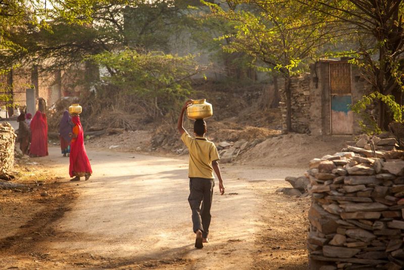 Water supply at a Rajasthan Village
