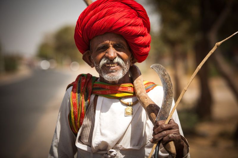 Old shepherd in Rajasthan, India