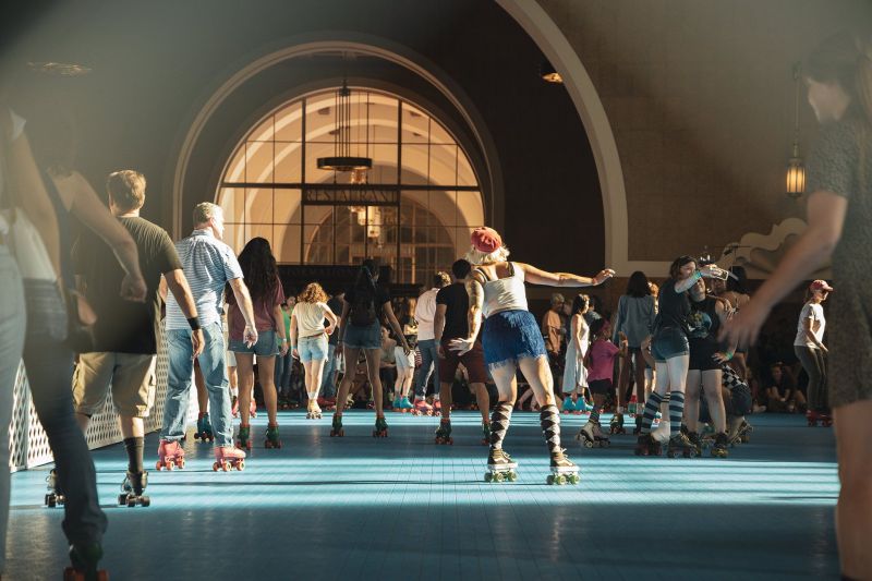Retro Roller Rink - Union Station Los Angeles Historic Concourse