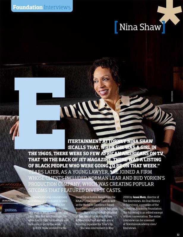 Nina Shaw Entertainment Attorney | EMMY Magazine