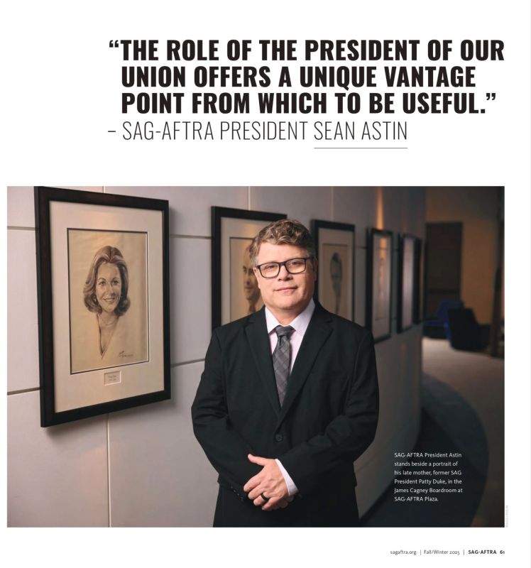 Sean Astin, SAG-AFTRA president, cover story