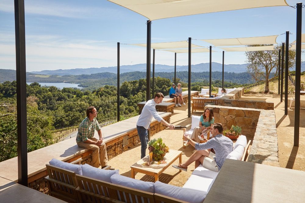 Amizetta Winery lifestyle and wine tasting in the Howell Mountain wine region, Napa Valley