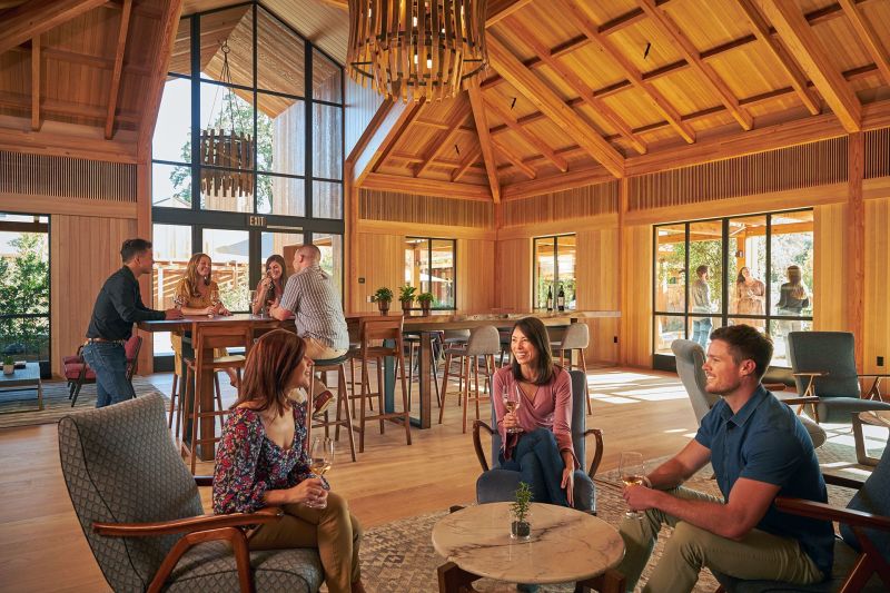 Cakebread Winery newly renovated tasting room lifestyle wine tasting